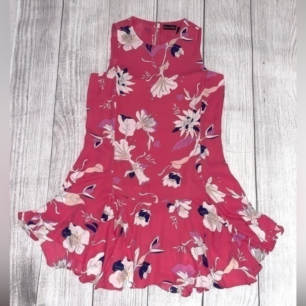 BELLE VERE Women’s Sleeveless Pink Floral Dress Size 4